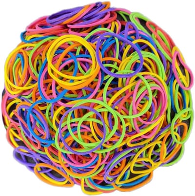 Elastische Bandjes - Kleine Ringetjes - Organiseren Thuis - Natuurlijk Rubber - 200 Stuks - Gekleurd