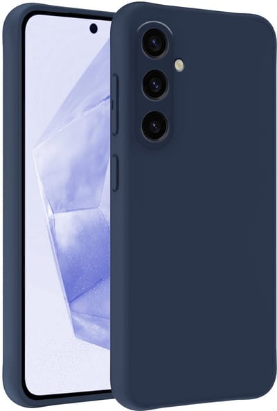 Hoesje - Geschikt voor Samsung Galaxy A36 - Sterk & Shockproof - Siliconen Case - Hoes Cover - Telefoonhoes - Donkerblauw