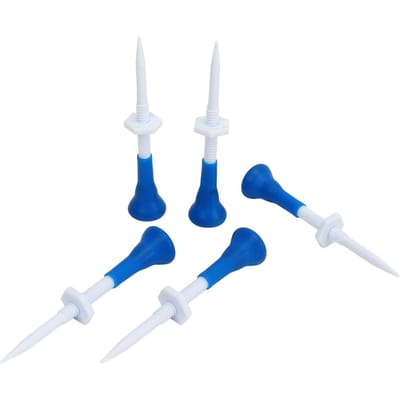 5 stuks Golf Tee Hoogte Verstelbaar Stabiel Blauw Golf Plastic Tees voor Golf Oefeningen blue