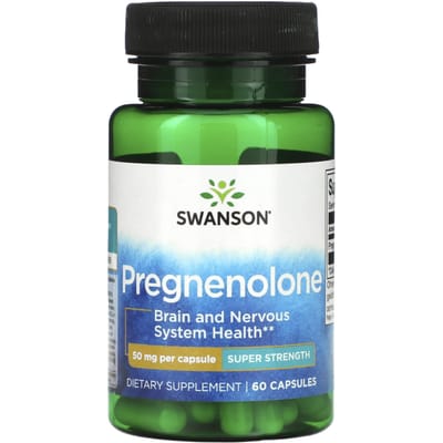 Pregnenolon, Supersterkte, 50 mg, 60 capsules