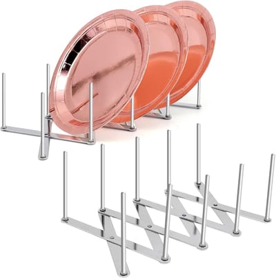 Daity 1 stuk - Uitschuifbaar afdruiprek - multifunctioneel opbergrek voor borden - kopjes - kommen en deksels van pannen - geschikt voor aanrechtbladen - keukenkasten en lades.