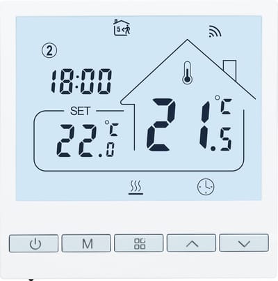 WiFi Slimme Thermostaat 16A – Geschikt voor Elektrische Vloerverwarming – Tuya App – Compatibel met Alexa & Google – Programmeerbare Kamerthermostaat
