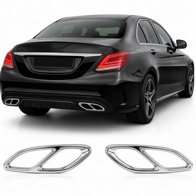 Chrome Uitlaat Sierlijsten Geschikt voor Mercedes A-Klasse W176, B-Klasse W246, C-Klasse W205, GLE W166 & GLE Coupé C292