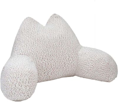Leeskussen met Armen - Steun Kussen - Ontspannen Lezen - Afneembare Hoes - 80x45cm - Wit