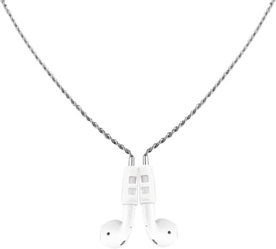 Zilveren RVS Ketting voor AirPods Pro 1/2/3 - Anti-verlies Magnetische Bevestigingsband en Accessoires voor Draagcomfort en Veiligheid