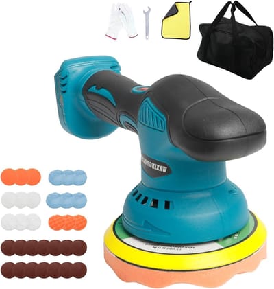 Autopolijstmachine - 6 inch - 8 variabele snelheden - 5500 omw/min - Excentrisch - Auto-detailing - Waxen - Krasverwijdering - Draadloos