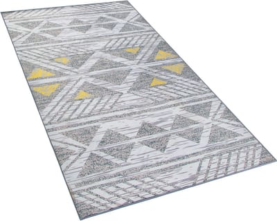 KARGI - Laagpolig vloerkleed - Lichtgrijs - 80 x 150 cm - Polyester
