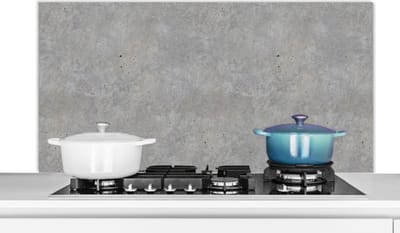 Spatscherm keuken 120x60 cm - Kookplaat achterwand Beton - Patronen - Industrieel - Muurbeschermer - Spatwand fornuis - Hoogwaardig aluminium