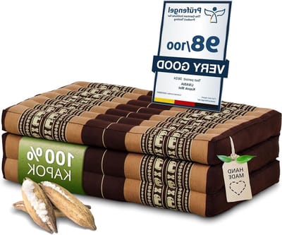 Duurzame Matras - Opvouwbaar Matras - Ontspannen en Yoga - Gevuld met Kapok - 140x70x8cm - Bruin Olifant