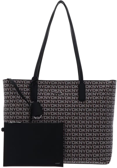 DKNY schoudertas shopper Saige Tote Bag Black / Saddle veelkleurig
