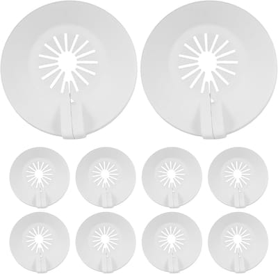 Afdekplaatjes Sprinklers - Wandafwerking Ring - Interieur Verbetering - Afneembaar Ontwerp - 6 3 x 6 3 cm - Wit