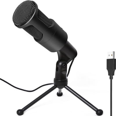 USB Condensator Microfoon voor Streaming en Gaming - Met Opvouwbaar Statief