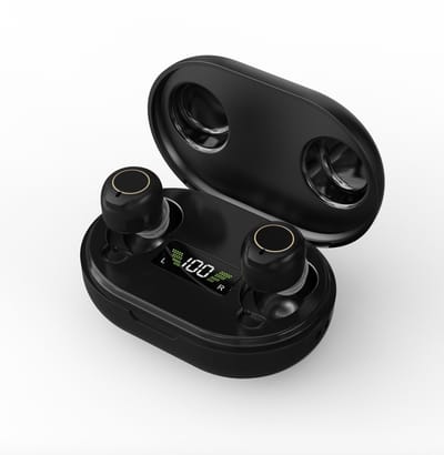 Medj- Zwart - Gehoorapparaat -Magnetisch- Opberg box - Oplaadbaar in box 2x Mini Intelligent digitaal Gehoorapparaat - 5 Volume standen - Geluid Reductie - Universeel