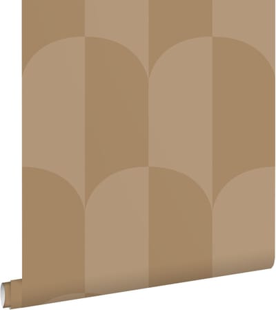 ESTAhome behang art deco bogen donker beige - 50 x 900 cm - 131236