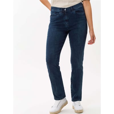 Raphaela by Brax Dames Jeans  Style LAURA SLASH STONED + EFFEKT, denim blauw regular, maat 36