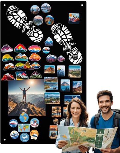 Anwicar Rechthoekige Magneet Bord - Magnetisch memobord - Magnetisch prikbord - Zwart - 50x30 cm