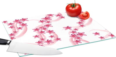 Glazen Snijplank - 39x28 - Patronen - Sakura - Zen - Yoga - Snijplanken Glas