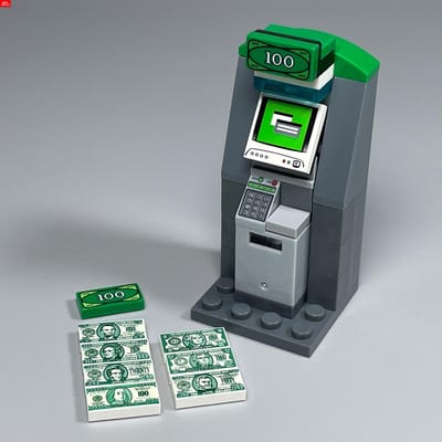 MOC Stenen Bill Dollar 1x2 Geld Bedrukte Tegels Euro Straatbeeld Schatkist Accessoires Bouwstenen Speelgoed voor Kinderen