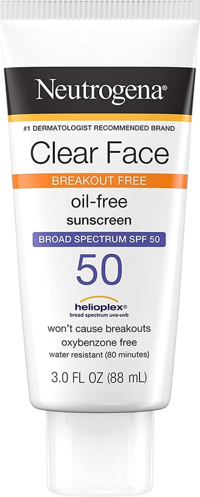 Neutrogena Clear Face Liquid Sunscreen Lotion SPF 50