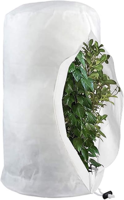 Winterplantenbeschermer - met trekkoord en sluiting - 140 cm x 200 cm - Wit