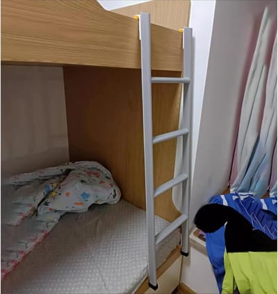 Stapelbed Ladder - Hoogslaper Ladder - Veilig Klimmen - IJzeren Anti-roest Behandeling - 1.5m - Grijs