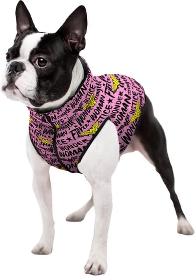 WAUDOG Wonder Woman Hondenjas / Hondenjack - Vulling - Roze - XS - Hele kleine hondenrassen (GELIEVE ALVORENS BESTELLEN OPMETEN)