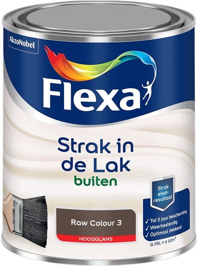 Flexa - Strak In De Lak Buitenlak Hoogglans - Raw Colour 3 - Mengverf - 750 Ml