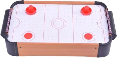 Airhockey Tafel - Houten spel - Gezellig spel - Elektromagnetische levitatie - 50 x 30 cm - Houtkleur