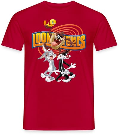 Looney Tunes Bugs Taz Tweety Sylvester T-Shirt Heren