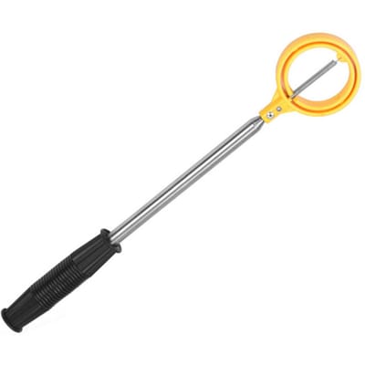 Outil de récupération de balle de golf télescopique, avec tête prête à ressort, pour lac d'étang d'eau jaune