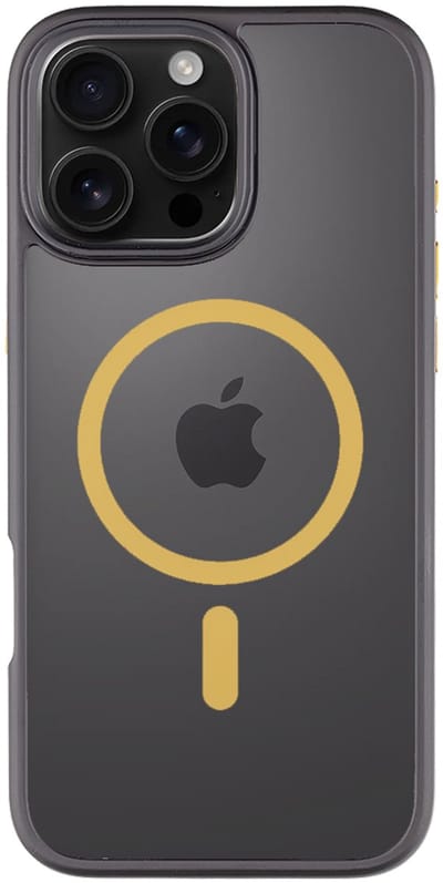 Tactical iPhone 16 Pro Max Magforce Hyperstealth 2.0 Cover – Hoesje met Losse Klikbare Knoppen – Black/Yellow