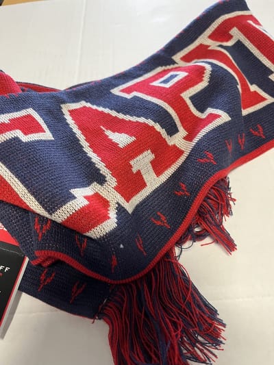 Sjaal NHL Capitals blauw rood 150 x 19 CM met franje