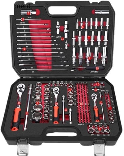 Betaalbare Goederen® Doppenset - 46-delig - Auto Reparatie Gereedschap - Ratel - doppenset met ratel - doppen set - toolbox