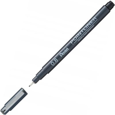 Pentel fineliner Pointliner SP20, zwart, 0,80 mm