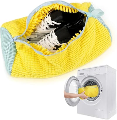 Waszak met Rits, Herbruikbare Waszak voor Schoenen, Polyester, 39 x 19 cm, Ideaal voor Wassen en Beschermen van Kleding