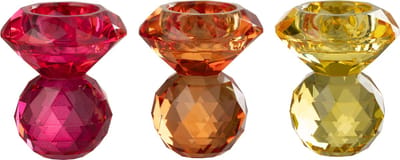 J-Line kaarshouder - glas - mix - 3 stuks
