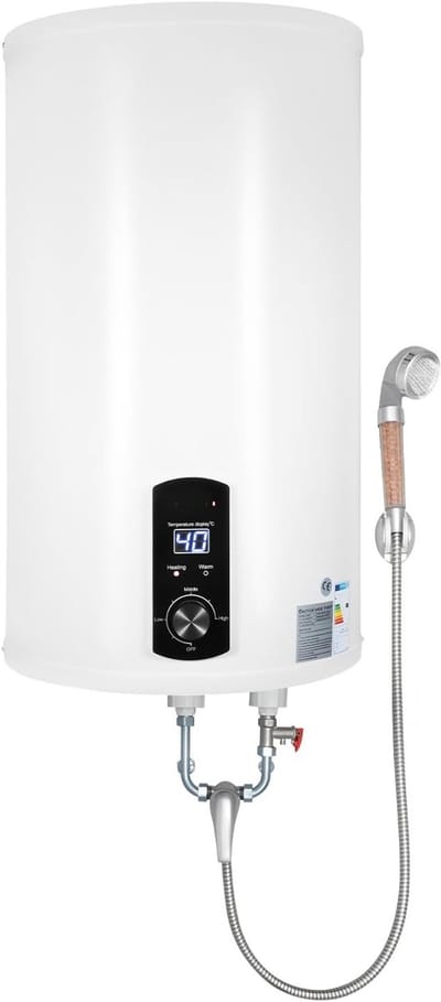 Elektrische Boiler - Warmwater Ketel - Direct Warm Water - Verticaal Wandmontage - 70 Liter Inhoud - Wit