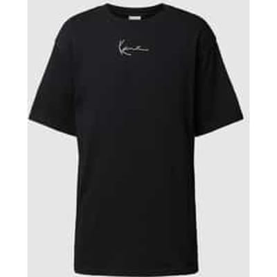 T-shirt met extra brede schouders
