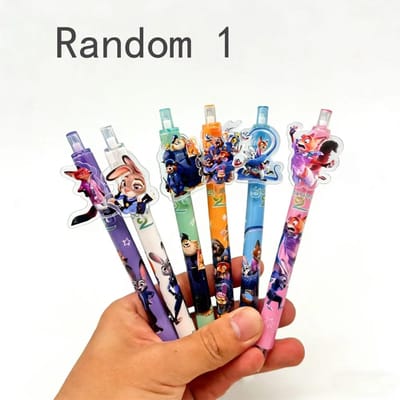 Disney Zootopia 2 Film Perifere Culturele en Creatieve Sticker Pen Hoge Kwaliteit Ins Stijl Acryl Patch Student Balpen gray
