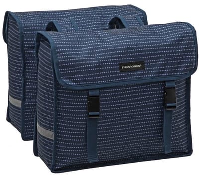 New Looxs Fiori Double Nomi Dubbele Fietstas - 30 liter - Blauw