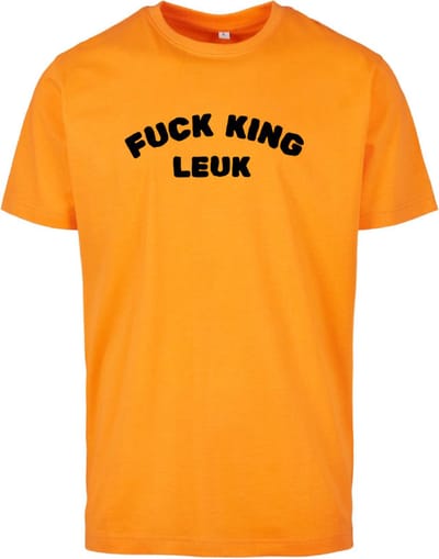 T-shirt oranje 3XL - Fuck King leuk - soBAD. - Koningsdag - Oranje shirt dames - Oranje shirt heren - Unisex - Regular fit