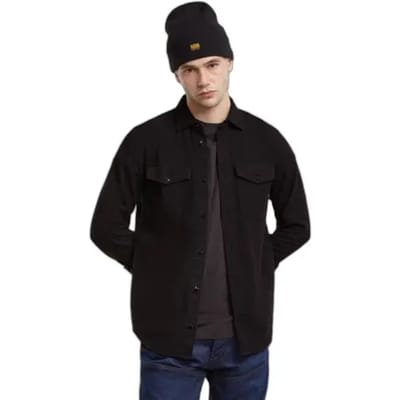 G-STAR Marine Slim Shirt l\s Heren Overhemd - dk black gd