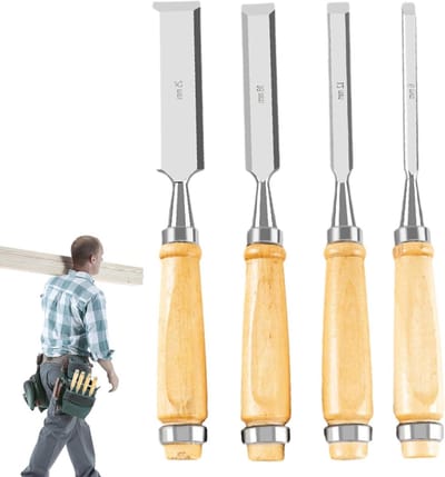 Houtbeitel Set - Precisie Snijwerk - Meubelmaken Hobby - Afgeschuinde Randen - 4 Stuks - Niet gespecificeerd