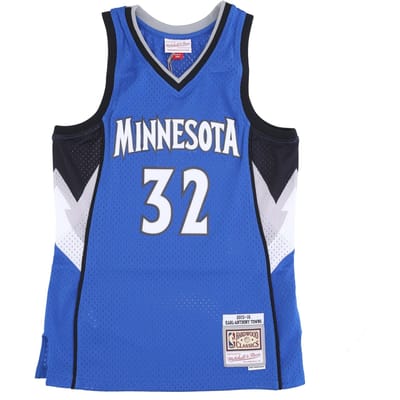 Basketbaltanktop voor heren Nba Road Jersey Hardwood Classics No 32 Karl Anthony Towns 2015-16 Mintim