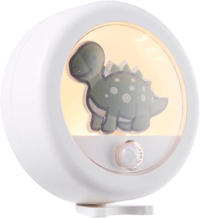 Lighto Nachtlampje Kinderen met Bewegingssensor - Dino - Warm Wit Licht - Draadloos - LED - 2 Dim Standen - Nachtlampje baby - Bedlampje