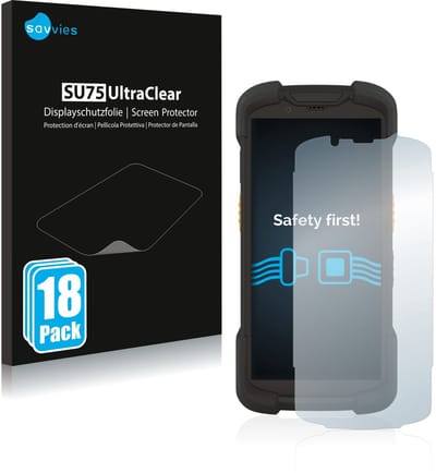 Savvies - Screenprotector voor Zebra TC78 - Folie Beschermfolie transparant 18 Stuks