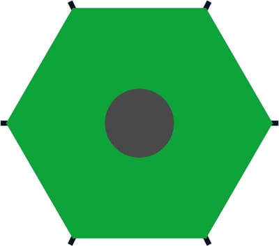 Trampoline Schaduwhoes - Zonwering Trampoline - Bescherming Buiten - Waterdicht Oxford Materiaal - Universeel Passend - Groen