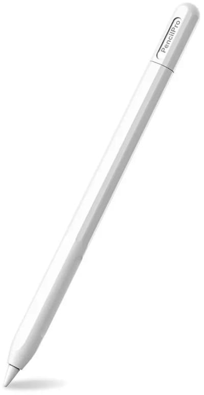 DrPhone PencilArmor – Siliconen Beschermcase – Anti-Slip Grip – Schokbestendig – Dun Design – Compatibel Met Apple Pencil Pro - Wit