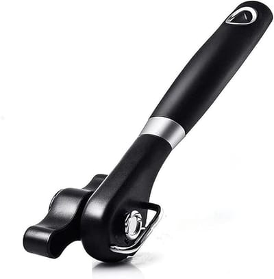 Blikopener - Veilig - Geen scherpe randen - Hersluitbaar - Blikopener met gladde rand - Ergonomische zachte grip - Professioneel handgereedschap voor in de keuken, veilig - Geen scherpe randen (gebruik in restaurants en thuis) - Roestvrij staal