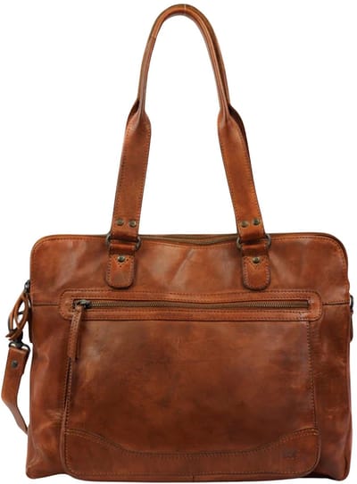 Bear Design Mea Leren Laptoptas 13 inch - Dames Werktas A4 - Aktetas van Leer - Cognac
